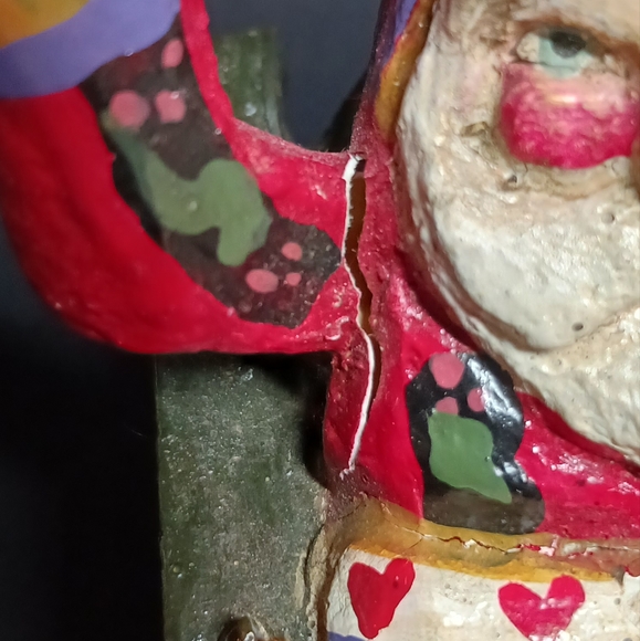 1989 House of Hatten 4" Ornament SANTA in SWAN SLEIGH Wood Christmas Decor - Picture 6 of 6